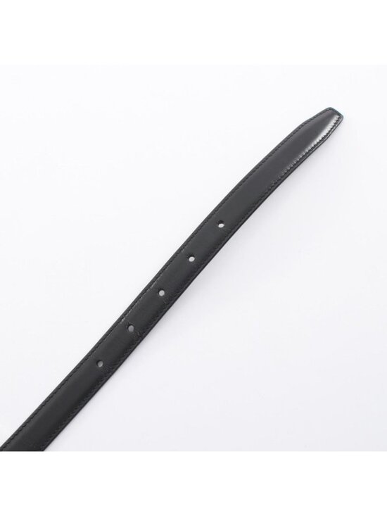 Celine Belt Triomphe Gold Black Leather main image 6